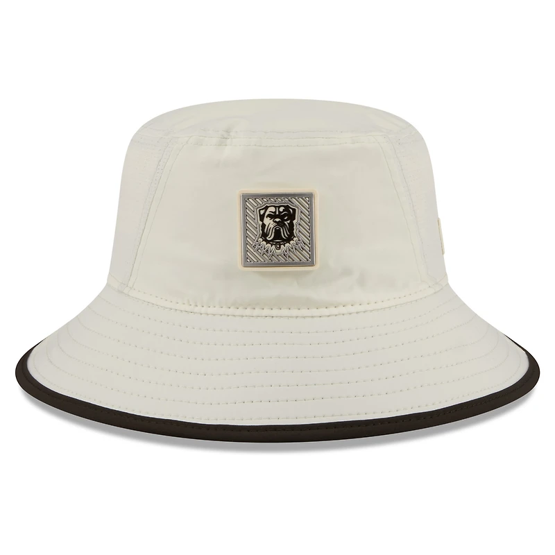 Men's New Era Cream Cleveland Browns 2026 NFL Training Camp Sport Bucket Hat