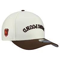 Men's New Era  Cream Cleveland Browns Upside Down 9FIFTY A-Frame Snapback Hat