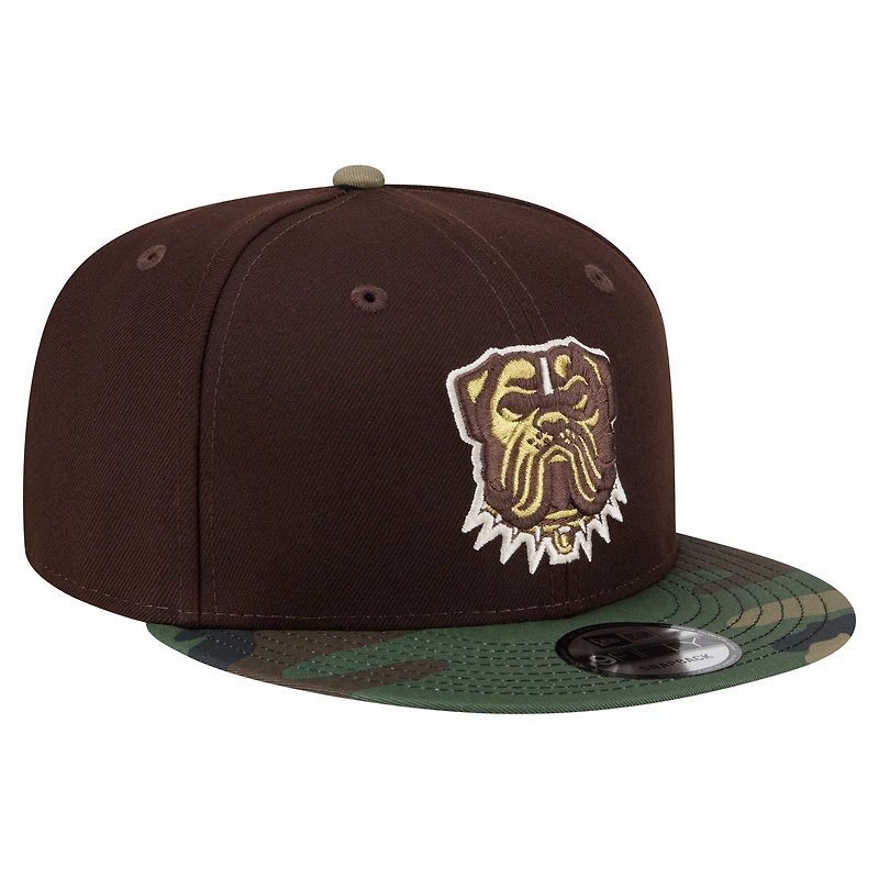 Men's New Era  Dark Brown Cleveland Browns Burnt Wood Camo 9FIFTY Snapback Hat