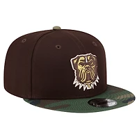 Men's New Era  Dark Brown Cleveland Browns Burnt Wood Camo 9FIFTY Snapback Hat