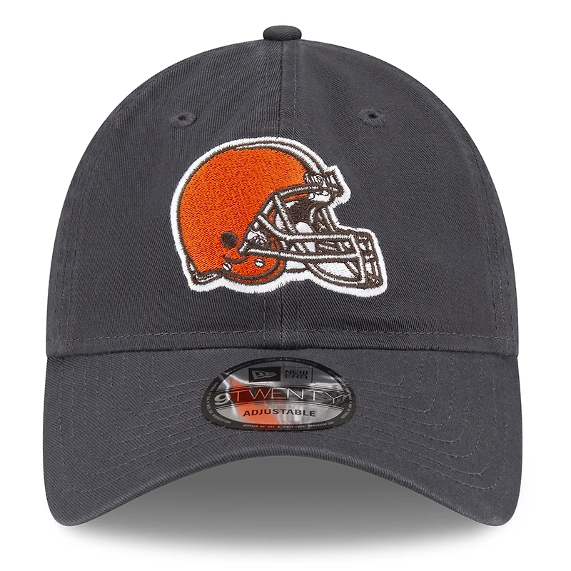 Casquette réglable New Era Graphite Cleveland Browns Core Classic Graph 9TWENTY pour hommes