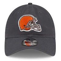 Casquette réglable New Era Graphite Cleveland Browns Core Classic Graph 9TWENTY pour hommes