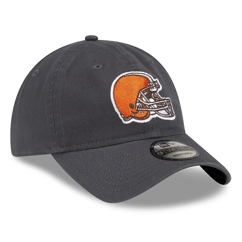 Casquette réglable New Era Graphite Cleveland Browns Core Classic Graph 9TWENTY pour hommes