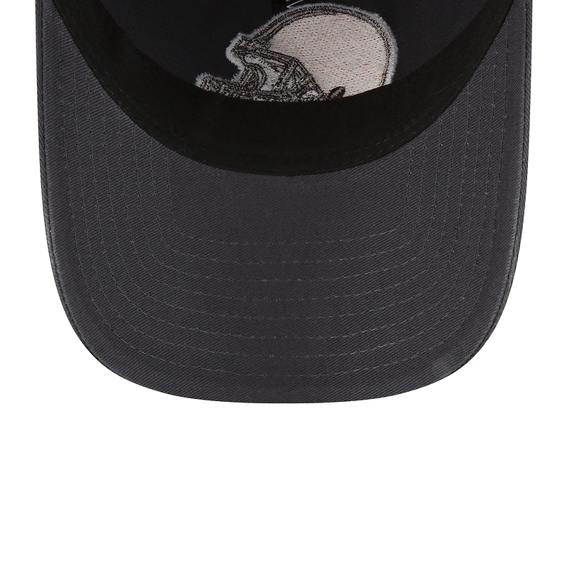 Casquette réglable New Era Graphite Cleveland Browns Core Classic Graph 9TWENTY pour hommes