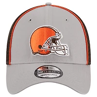 Men's New Era Gray/Brown Cleveland Browns  Pipe 39THIRTY Flex Hat