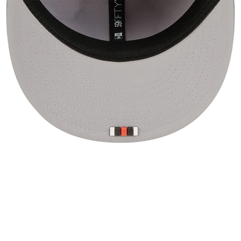 Men's New Era Gray Cleveland Browns 2025 Sideline 59FIFTY Fitted Hat