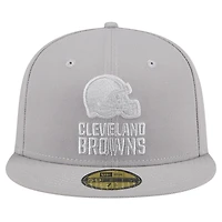 Casquette ajustée 59FIFTY New Era pour hommes des Cleveland Browns Color Pack, gris