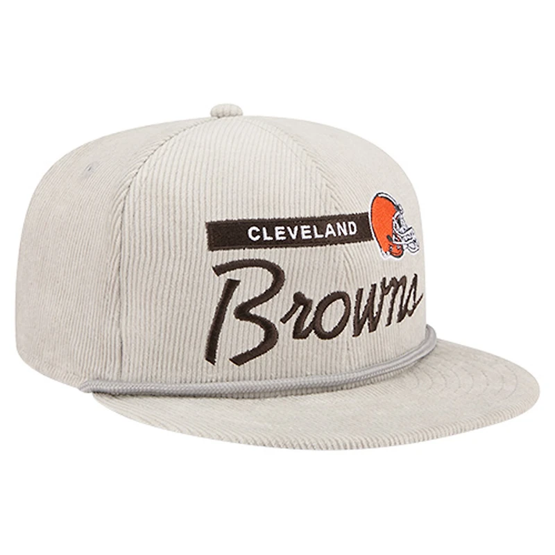 Casquette snapback 9FIFTY en velours côtelé gris New Era pour homme