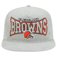 Men's New Era  Gray Cleveland Browns Corduroy Golfer Adjustable Hat