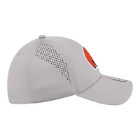 Men's New Era  Gray Cleveland Browns Perforated 39THIRTY Flex Hat