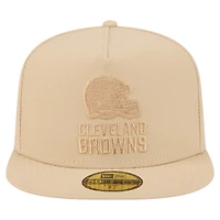 Casquette ajustée A-Frame 59FIFTY pour homme, beige clair, Cleveland Browns, color pack, New Era