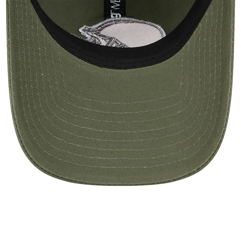 Men's New Era Olive Cleveland Browns Main 9TWENTY Adjustable Hat