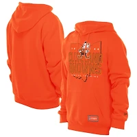 Sweat à capuche rétro orange New Era Cleveland Browns Combine Authentic Local State pour homme