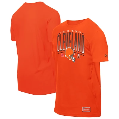 Men's New Era  Orange Cleveland Browns Combine Authentic Training Throwback T-Shirt