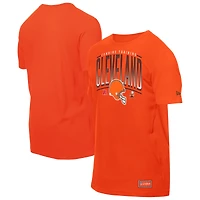 Men's New Era  Orange Cleveland Browns Combine Authentic Training Throwback T-Shirt