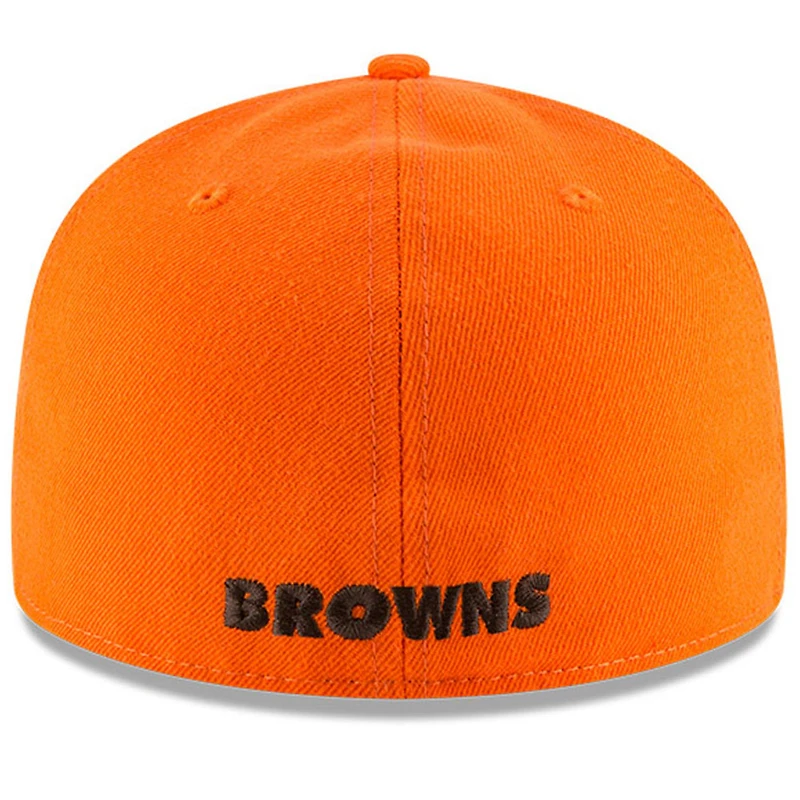 Men's New Era Orange Cleveland Browns Omaha  Brownie The Elf Throwback 59FIFTY Fitted Hat