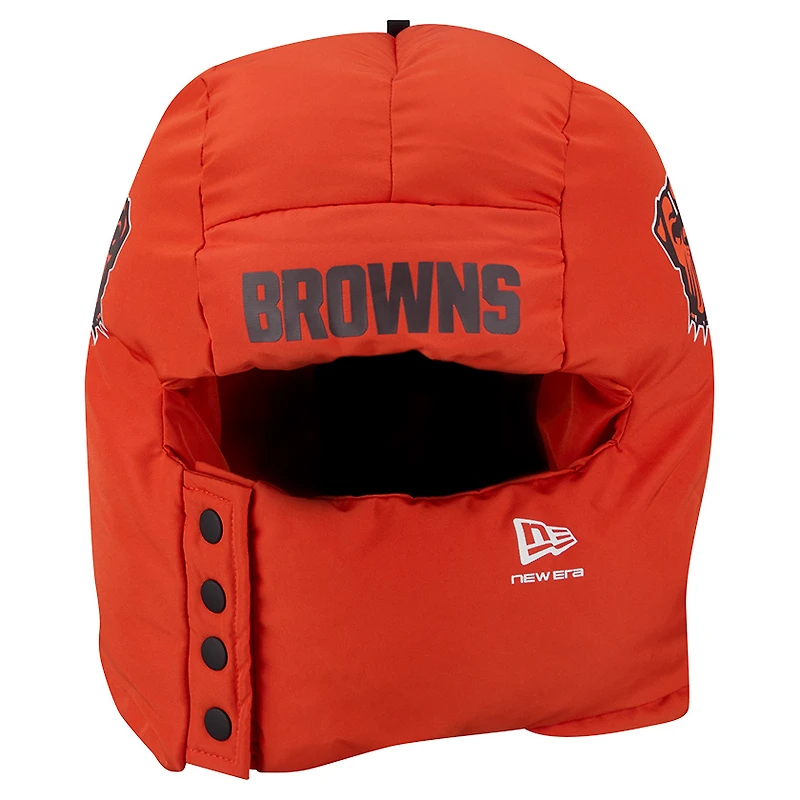 Men's New Era  Orange Cleveland Browns Puffer Balaclava