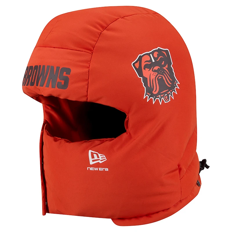 Men's New Era  Orange Cleveland Browns Puffer Balaclava