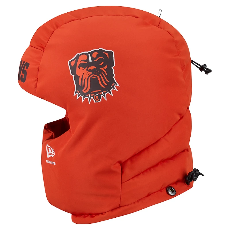 Men's New Era  Orange Cleveland Browns Puffer Balaclava