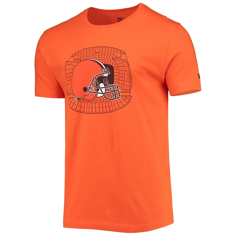 Men's New Era Orange Cleveland Browns Stadium T-Shirt