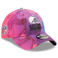 Casquette ajustable 9TWENTY pour homme New Era Cleveland Browns 2022 NFL Crucial Catch - rose
