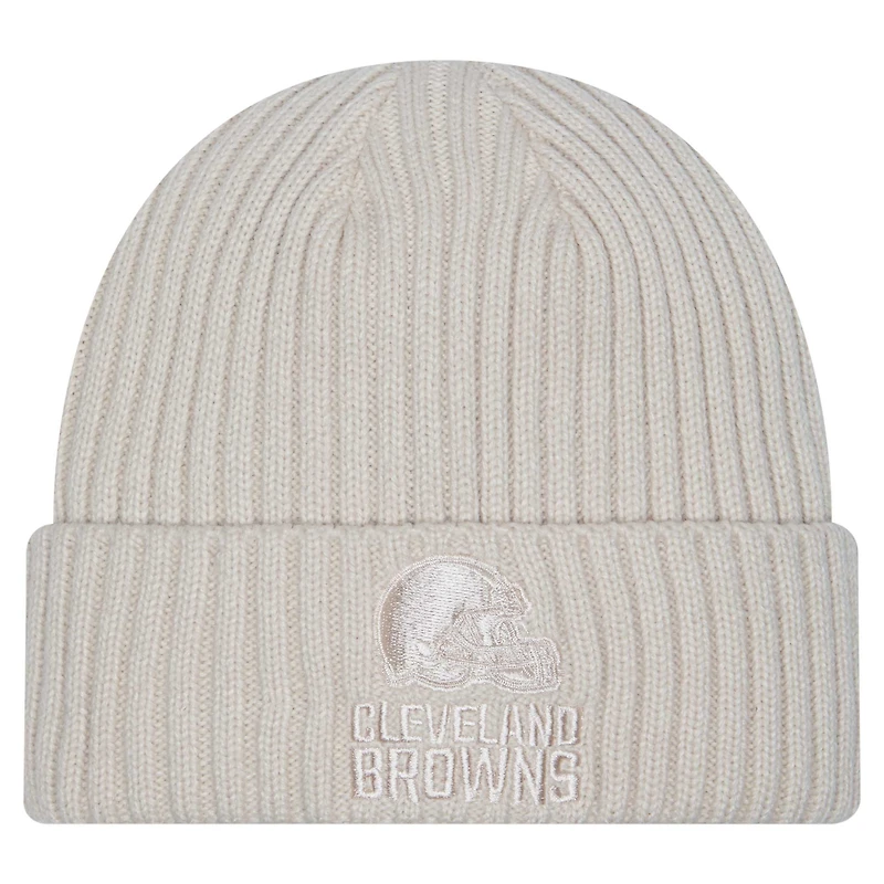 Bonnet tricoté à revers Stone Cleveland Browns Color Pack pour homme de New Era