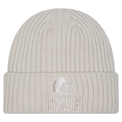 Bonnet tricoté à revers Stone Cleveland Browns Color Pack pour homme de New Era