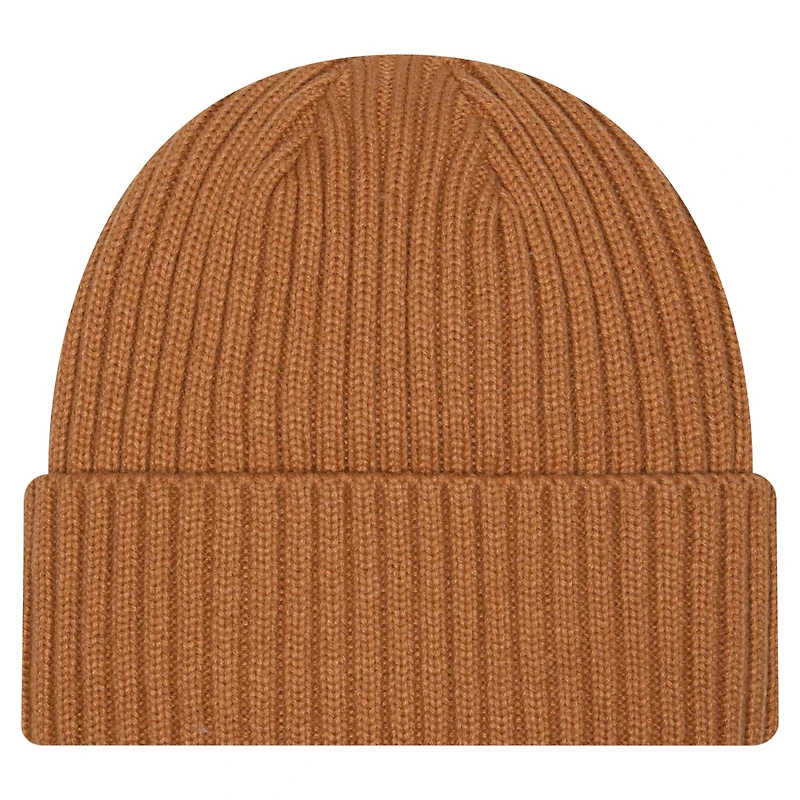Bonnet tricoté à revers Cleveland Browns Color Pack pour homme New Era Tan