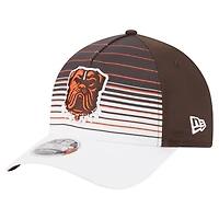 Casquette ajustable New Era blanche/marron à motif dégradé Adventure 9FORTY M-Crown A-Frame pour homme des Cleveland Browns