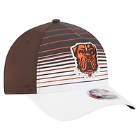 Casquette ajustable New Era blanche/marron à motif dégradé Adventure 9FORTY M-Crown A-Frame pour homme des Cleveland Browns
