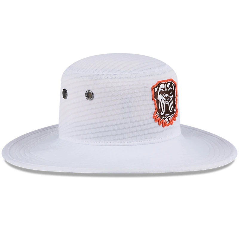 Men's New Era White Cleveland Browns 2024 NFL Training Camp Panama Bucket Hat