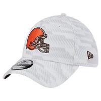 Casquette New Era blanche Cleveland Browns Gameday Graded 39THIRTY Flex pour homme