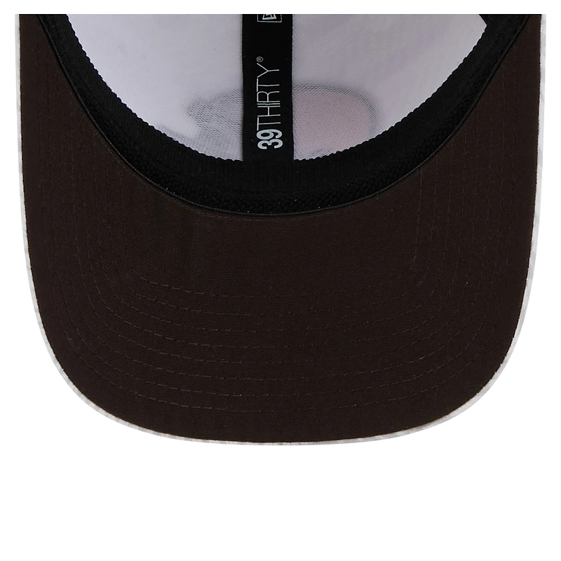 Casquette New Era blanche Cleveland Browns Gameday Graded 39THIRTY Flex pour homme