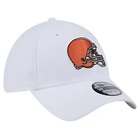 Casquette New Era blanche Cleveland Browns Main 39THIRTY Flex pour homme