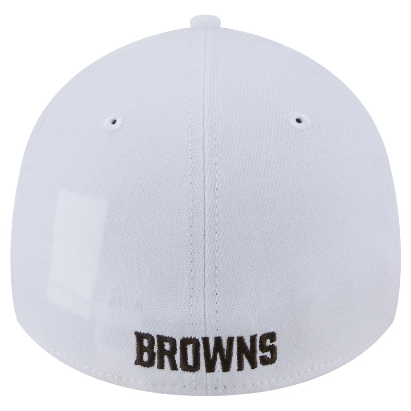 Casquette New Era blanche Cleveland Browns Main 39THIRTY Flex pour homme