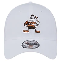Men's New Era White Cleveland Browns Throwback 39THIRTY Flex Hat