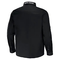 Collection NFL x Darius Rucker pour hommes par Fanatics Chemise boutonnée à manches longues en sergé convertible Cleveland Browns noire