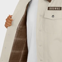 Men's NFL x Darius Rucker Collection by Fanatics Tan Cleveland Browns Midweight Canvas Full-Button Jacket