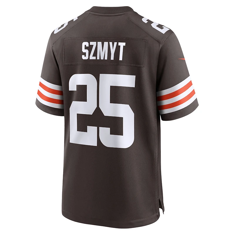 Maillot Nike Andre Szmyt Brown pour homme, équipe des Cleveland Browns