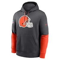 Sweat à capuche Nike Anthracite Cleveland Browns 2024 Sideline Club pour homme