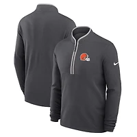 Men's Nike Anthracite Cleveland Browns Lightweight Victory Dri-FIT Half-Zip Pullover
