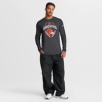 T-shirt Nike anthracite Cleveland Browns Primetime Legend Icon Performance à manches longues pour homme