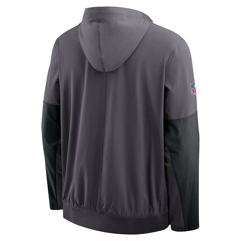 Veste à capuche Nike Anthracite Cleveland Browns Sideline Anorak demi-zip pour homme