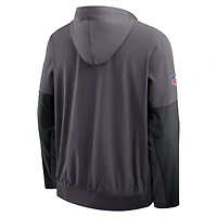 Veste à capuche Nike Anthracite Cleveland Browns Sideline Anorak demi-zip pour homme