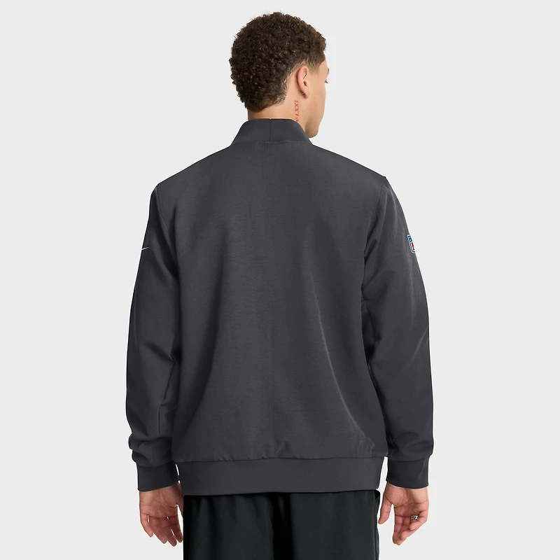 Veste bomber zippée intégrale Nike anthracite Cleveland Browns Sideline pour homme