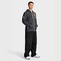 Sweat à capuche Nike Anthracite Cleveland Browns Sideline Utility Player Dri-FIT pour homme avec fermeture éclair intégrale