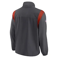 Veste Nike anthracite à fermeture éclair avec logo tissé Sideline Cleveland Browns pour homme