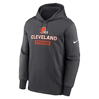 Sweat à capuche Nike Anthracite Cleveland Browns Toss Sweep Performance pour homme