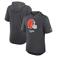 T-shirt à capuche Nike Tri-Blend Performance Anthracite Cleveland Browns pour homme
