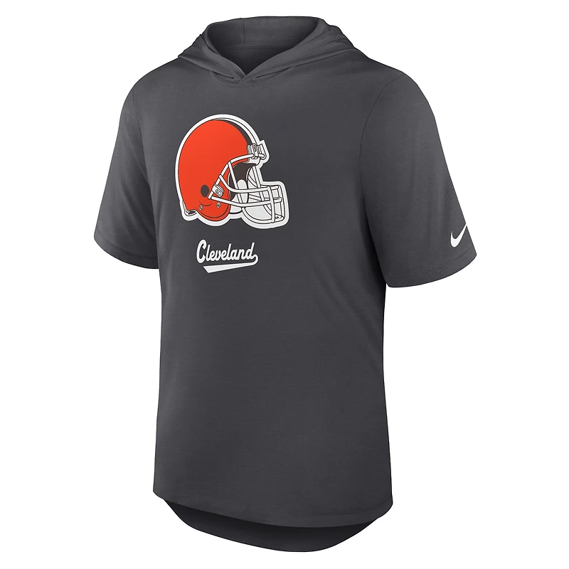 Men's Nike Anthracite Cleveland Browns Tri-Blend Performance Hoodie T-Shirt